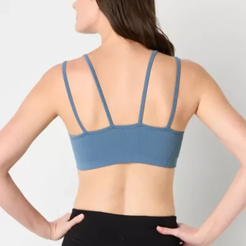 Xersion Light Support Rib Strappy Back Sports Bra