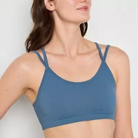 Xersion Light Support Rib Strappy Back Sports Bra