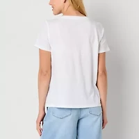 a.n.a Womens Crew Neck Short Sleeve Adaptive T-Shirt