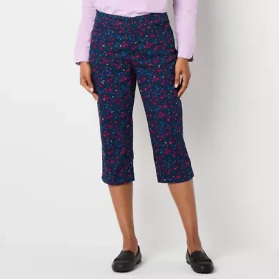 St. John's Bay Womens Straight Mid Rise Capri Pant