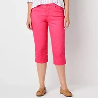 St. John's Bay Secretly Slender Womens Slim Mid Rise Capri Pant