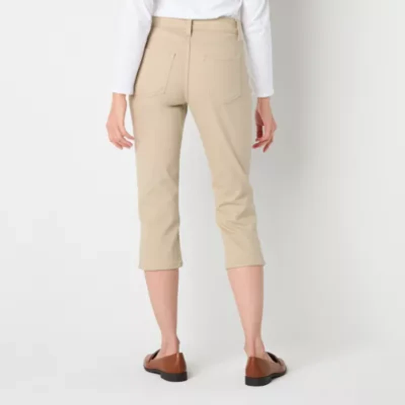 Liz Claiborne Sara Womens Slim Mid Rise Capri Pant