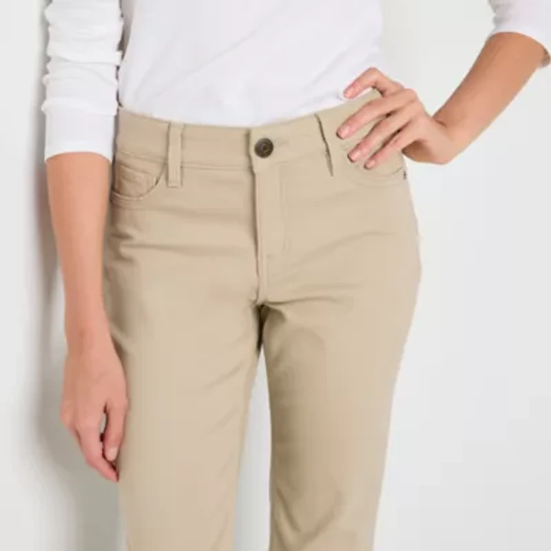 Liz Claiborne Sara Womens Slim Mid Rise Capri Pant