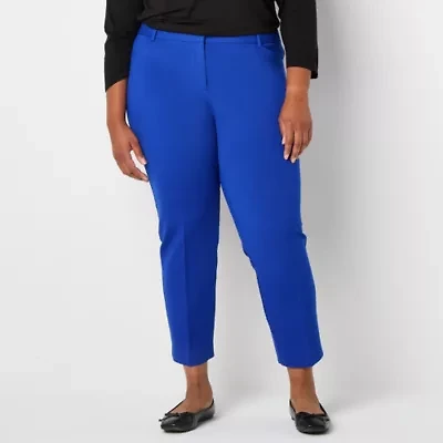 Liz Claiborne Emma Ponte Womens Ankle Plus Ankle Pant