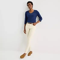 St. John's Bay Womens Tall V Neck 3/4 Sleeve T-Shirt