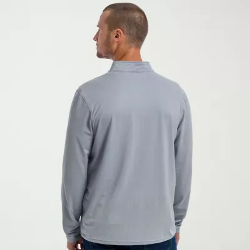 Antigua Mens Mock Neck Long Sleeve Active Quarter-Zip Pullover