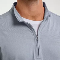 Antigua Mens Mock Neck Long Sleeve Active Quarter-Zip Pullover