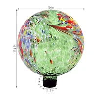 Net Health Shops Green Glass Gazing Globe - 10 Inch 2-pc. Yard Art