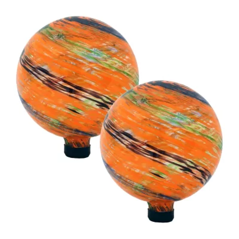 Net Health Shops Sunset Glass Gazing Globe - 10 Inch 2 pc. Yard Art