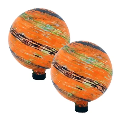 Net Health Shops Sunset Glass Gazing Globe - 10 Inch 2 pc. Yard Art