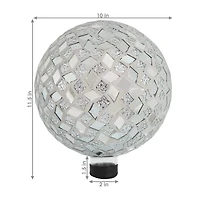 Net Health Shops Diamond Mosaic Gazing Ball - 10 Inch 2pc. Glass Yard Art