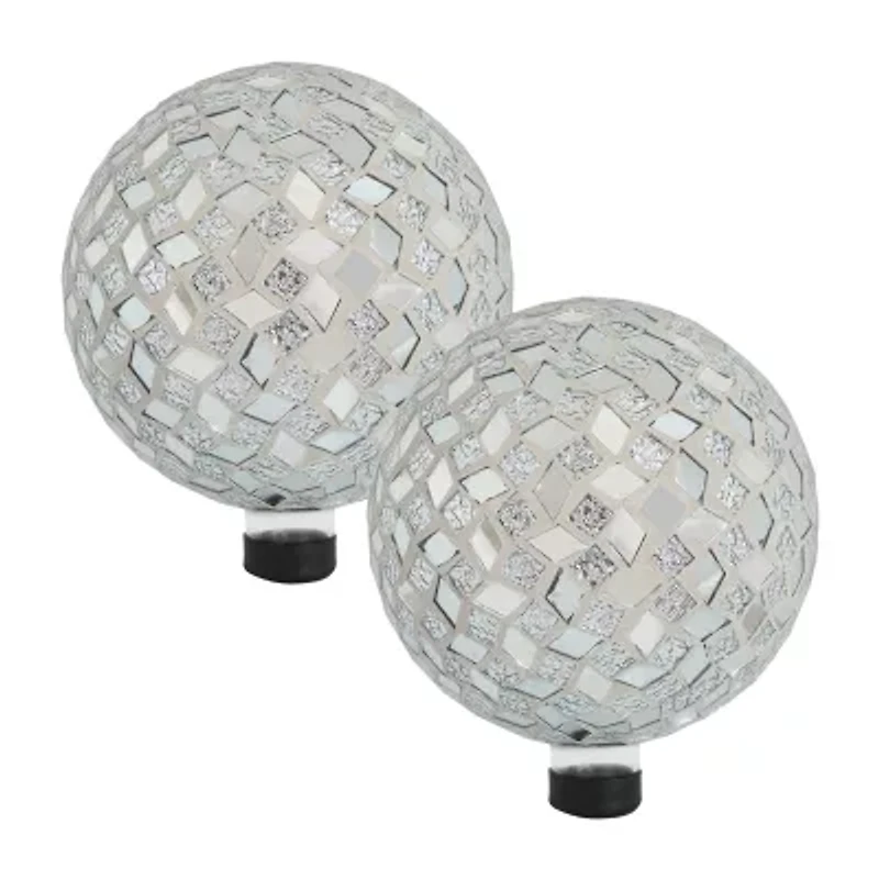 Net Health Shops Diamond Mosaic Gazing Ball - 10 Inch 2pc. Glass Yard Art