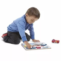 Melissa & Doug Vehicles Chunky Puzzle 10-pc. Non-Toxic Board Game