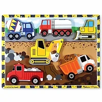 Melissa & Doug Construction Chunky Puzzle 7-pc. Non-Toxic Board Game