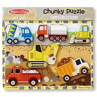 Melissa & Doug Construction Chunky Puzzle 7-pc. Non-Toxic Board Game
