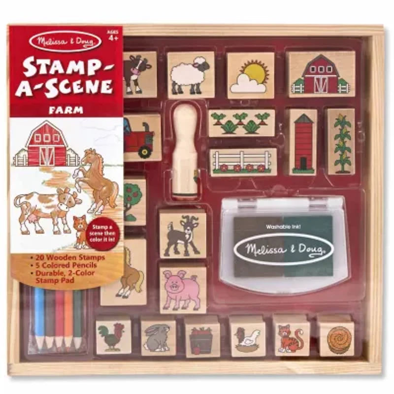 Melissa & Doug Stamp A Scene Farm 25-pc. Craft Kit
