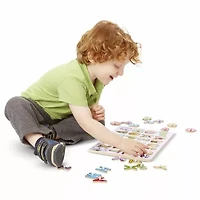 Melissa & Doug See-Inside Alphabet Peg Puzzle Interactive Toy