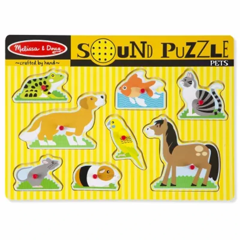 Melissa & Doug Pets Sound 9-pc. Non-Toxic Puzzle