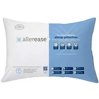 Allerease Hot Water Washable Allergy Protection 2-Pack Medium Density Bed Pillow