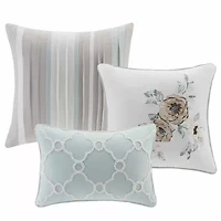 Madison Park Felicity 6-Pc Cotton Quilt Set With Throw Pillows