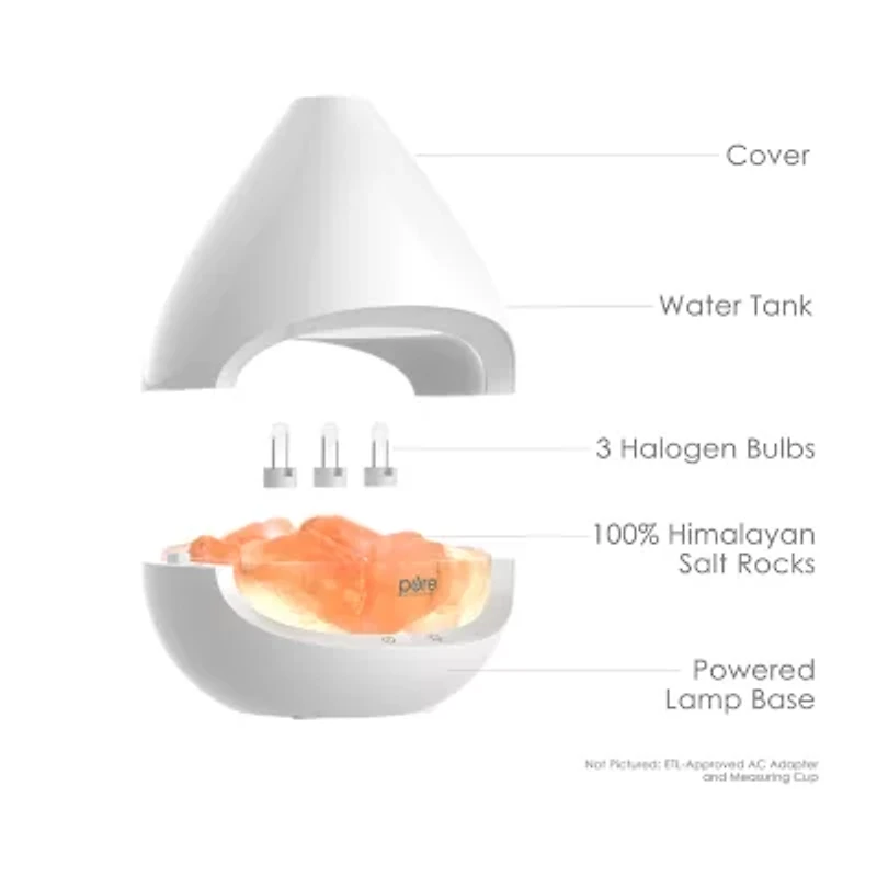 Pure Enrichment Pureglow Crystal Salt Lamp Oil Diffuser