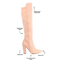 Journee Collection Womens Dominga Wide Calf Block Heel Riding Boots