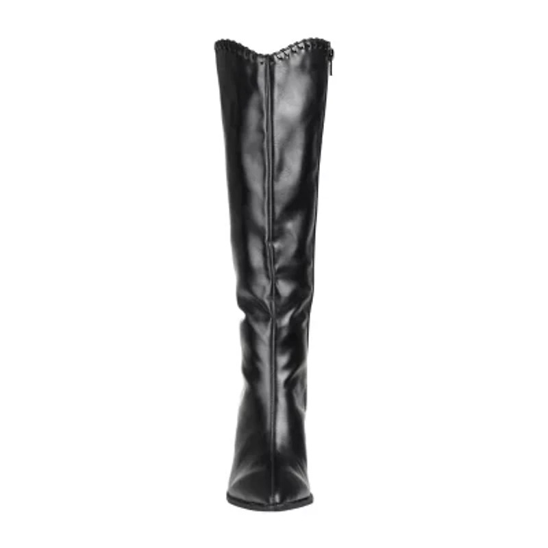 Journee Collection Womens Daria Stacked Heel Riding Boots