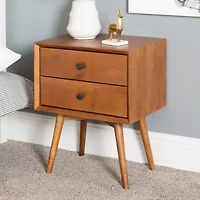 Walker Edison Durable Storage 2-Drawer Nightstand