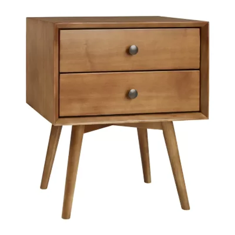 Walker Edison Durable Storage 2-Drawer Nightstand