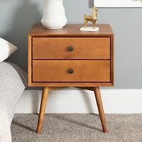 Walker Edison Durable Storage 2-Drawer Nightstand