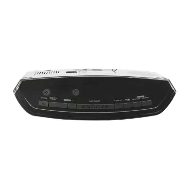 Large Display Voice-activated Dual Alarm Clock Radio with Bluetooth