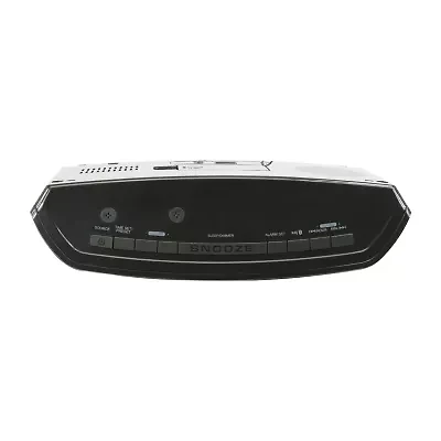 Large Display Voice-activated Dual Alarm Clock Radio with Bluetooth