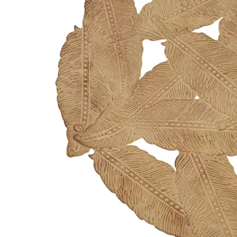 Madison Park Rosalie Textured Feather Metal Disc 3-pc. Wall Art Set