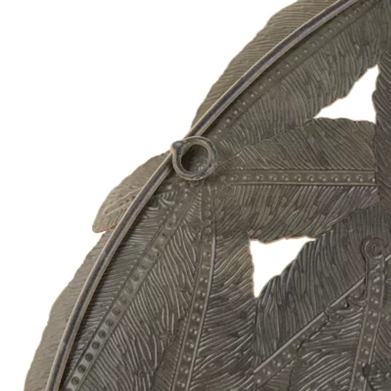 Madison Park Rosalie Textured Feather Metal Disc 3-pc. Wall Art Set