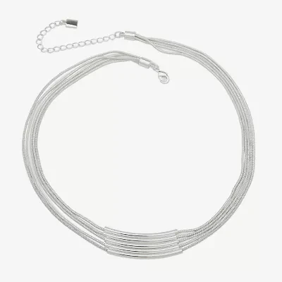 Worthington Silver Tone Womens 17 Inch Strand Necklace
