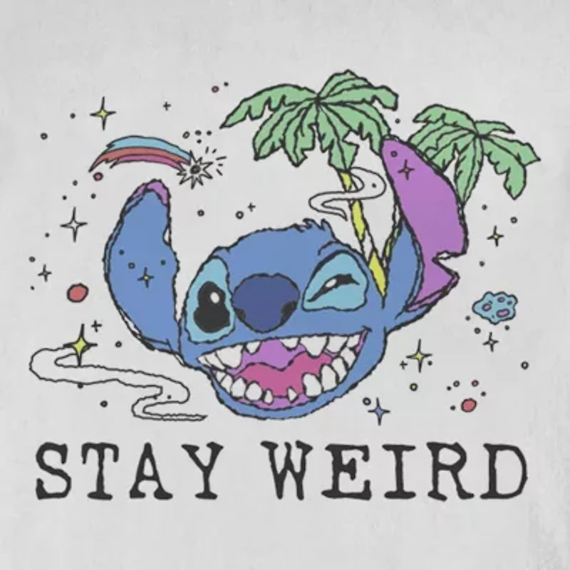 Mens Crew Neck Long Sleeve Lilo & Stitch Sweatshirt