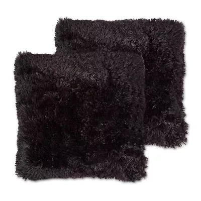 Sweet Home Collection™ Very Soft & Comfy Plush Long Faux Fur 18" x Throw Pillows 2 Pack