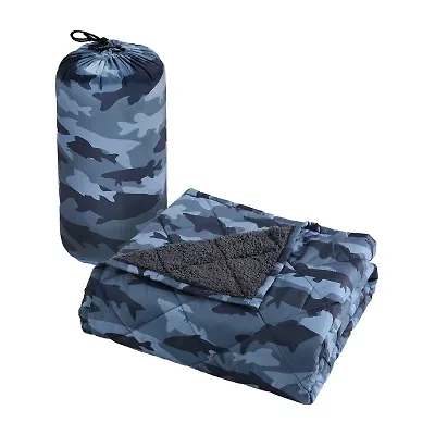 Coleman Indoor Outdoor Reversible Water Resistant Sherpa Midweight Throw