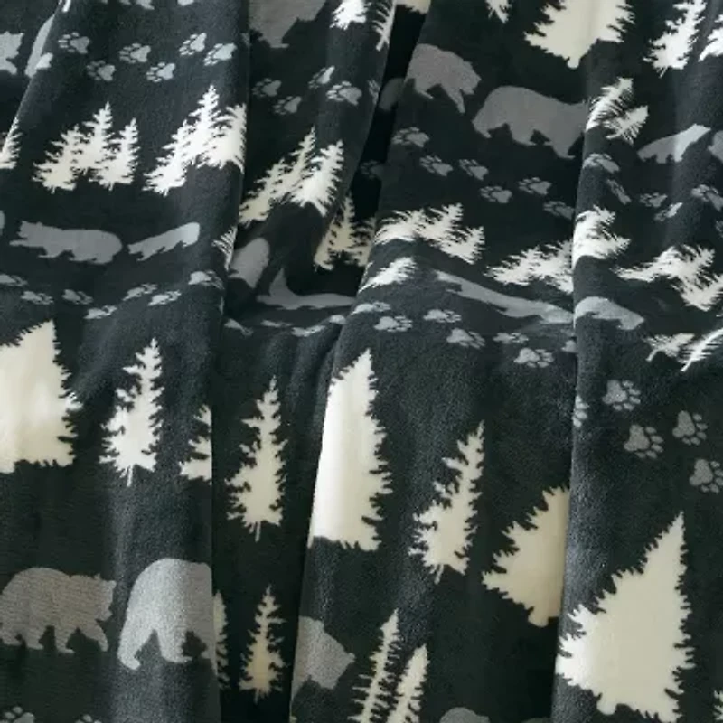 Coleman Oversized Reversible Micro-Mink & Faux Fur Washable Midweight Throw