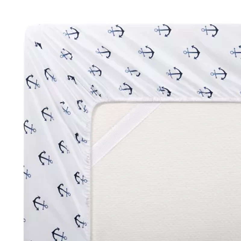 Sweet Home Collection™ Ship Anchor Microfiber Wrinkle Resistant Kids Sheet Set