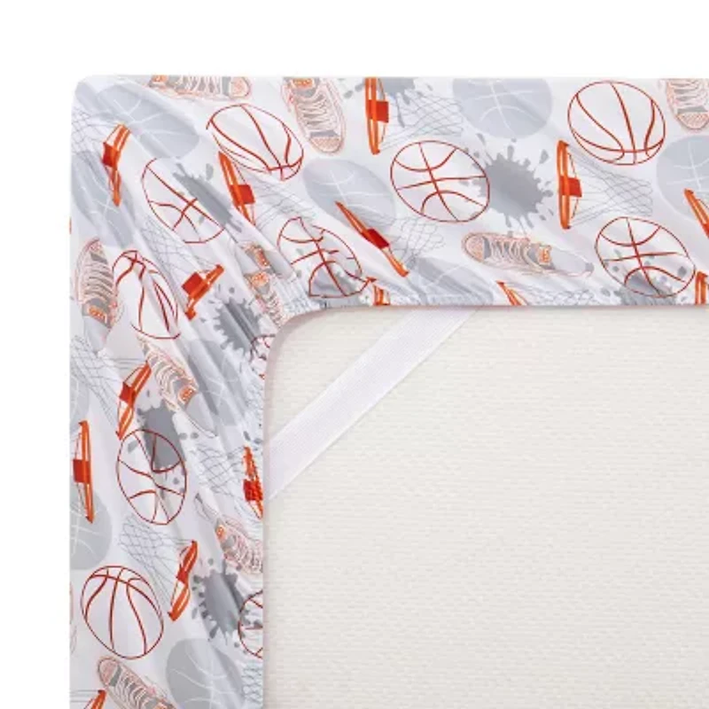 Sweet Home Collection™ Basketball Microfiber Wrinkle Resistant Kids Sheet Set