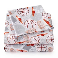Sweet Home Collection™ Basketball Microfiber Wrinkle Resistant Kids Sheet Set