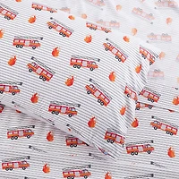 Sweet Home Collection™ Fire Trucks Microfiber Wrinkle Resistant Kids Sheet Set