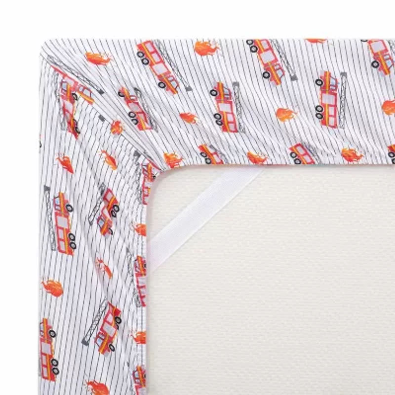 Sweet Home Collection™ Fire Trucks Microfiber Wrinkle Resistant Kids Sheet Set