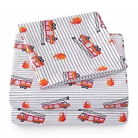 Sweet Home Collection™ Fire Trucks Microfiber Wrinkle Resistant Kids Sheet Set