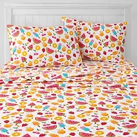 Sweet Home Collection™ Fruity Fun Microfiber Wrinkle Resistant Kids Sheet Set