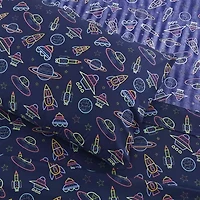 Sweet Home Collection™ Neon Space Microfiber Wrinkle Resistant Kids Sheet Set