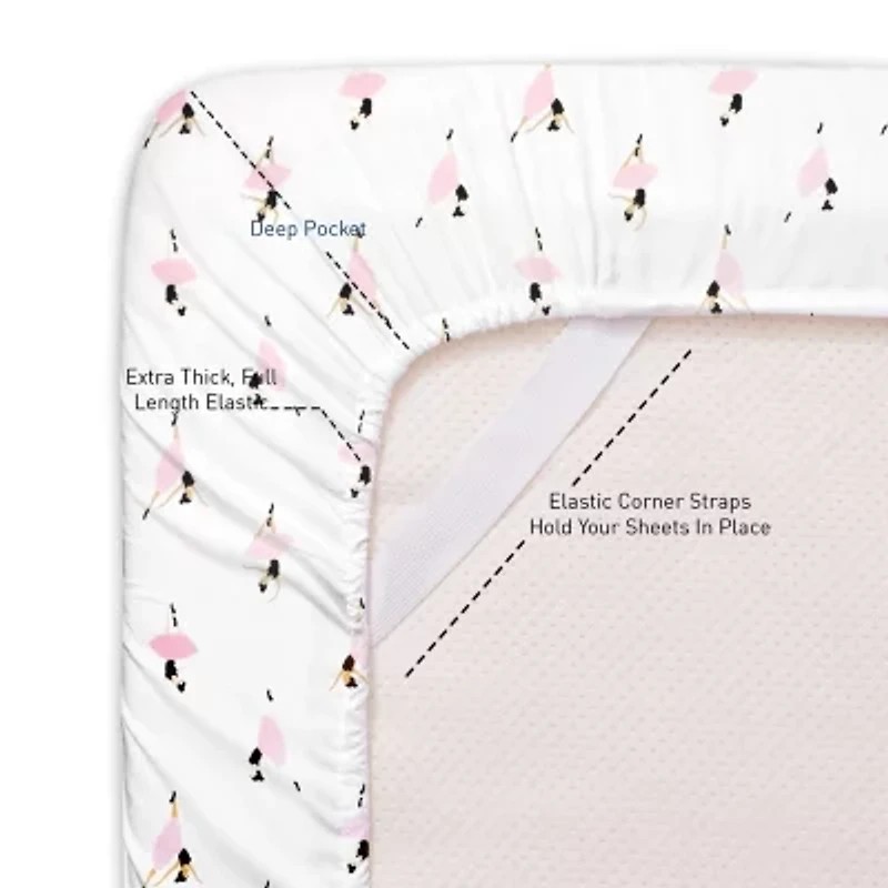 Sweet Home Collection™ Ballerina Microfiber Wrinkle Resistant Kids Sheet Set