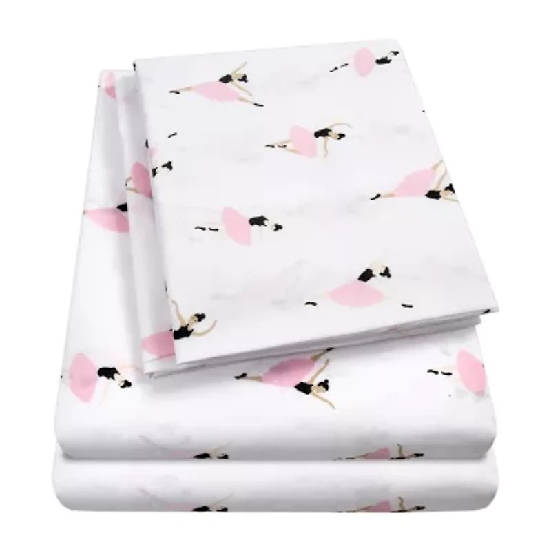 Sweet Home Collection™ Ballerina Microfiber Wrinkle Resistant Kids Sheet Set