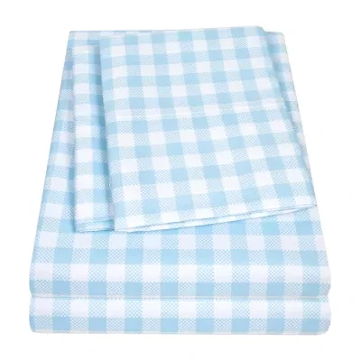 Sweet Home Collection™ Gingham Microfiber Wrinkle Resistant Kids Sheet Set